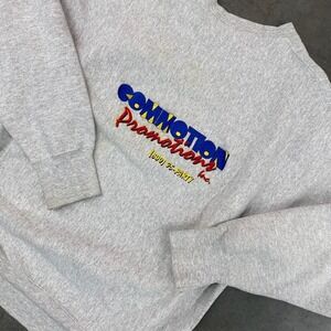 Vintage Commotion Promotions Crewneck Sweatshirt Grey Mens XL